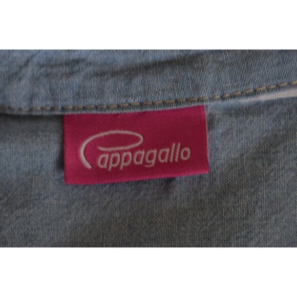 Vintage 90s Blue Embroidered‎ Button Down Blouse - Picture 8 of 8